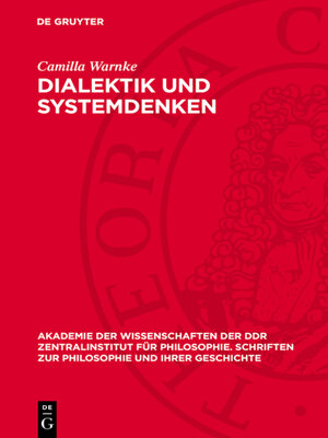 cover image of Dialektik und Systemdenken